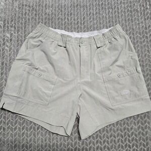 AFTCO Mens Original Fishing Cargo Shorts Grey Size 38 Stretch Quick Dry